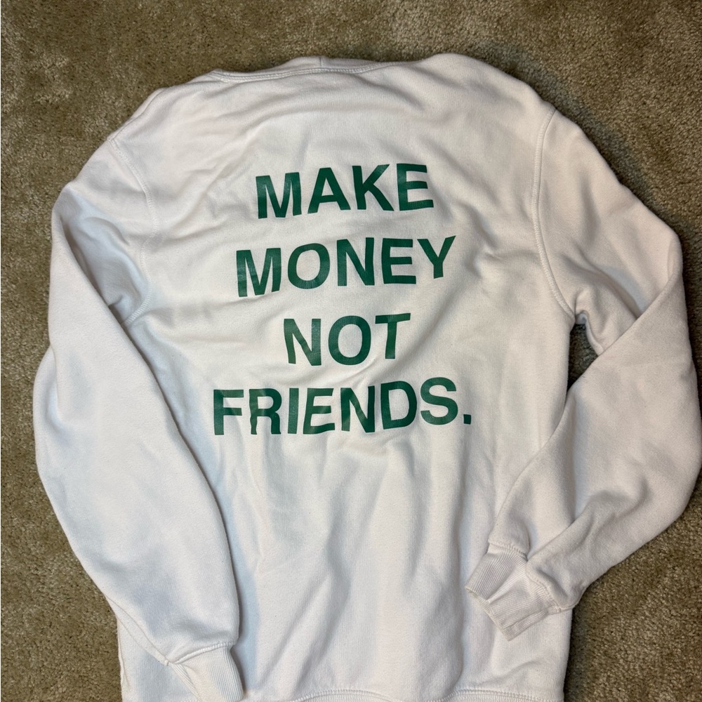 Fifty Karats: Make Money Not Friends Hoodie: Streetwear Y2K hip hop skater chic